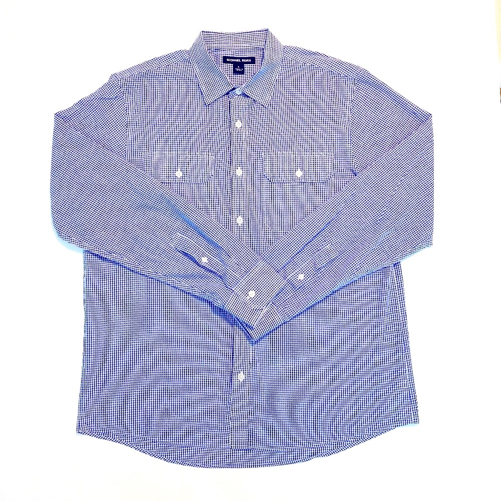 Michael Kors | Dress Shirt | Blue & White | L